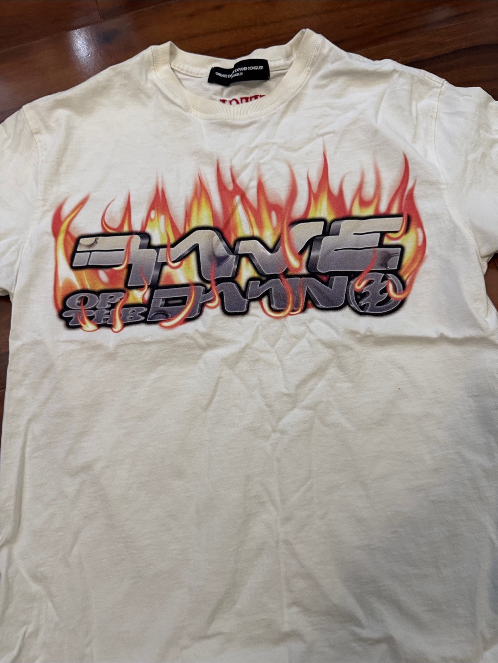 CEEC White Graphic Flame Logo Tee